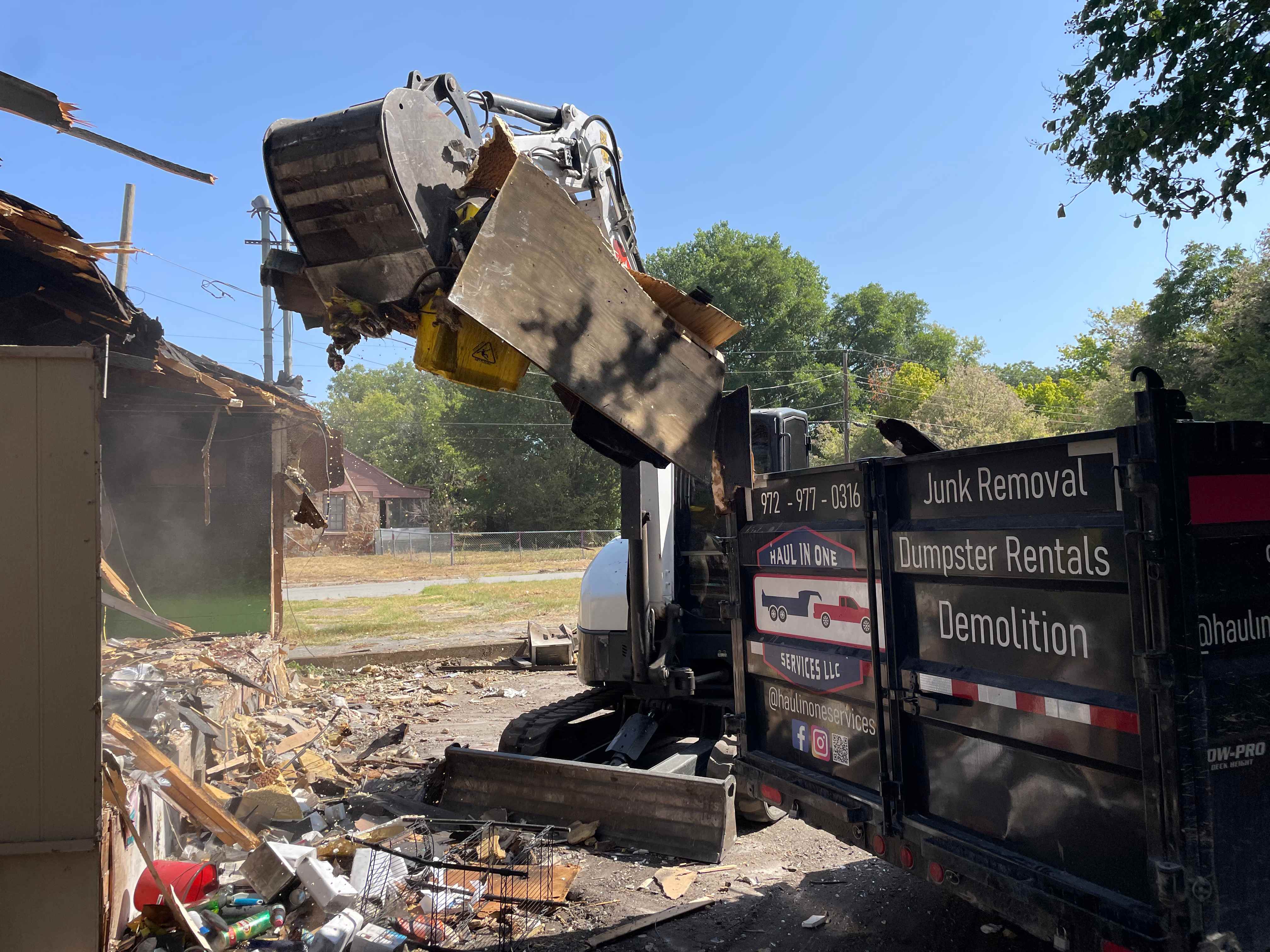 Demolition services with professional equipment