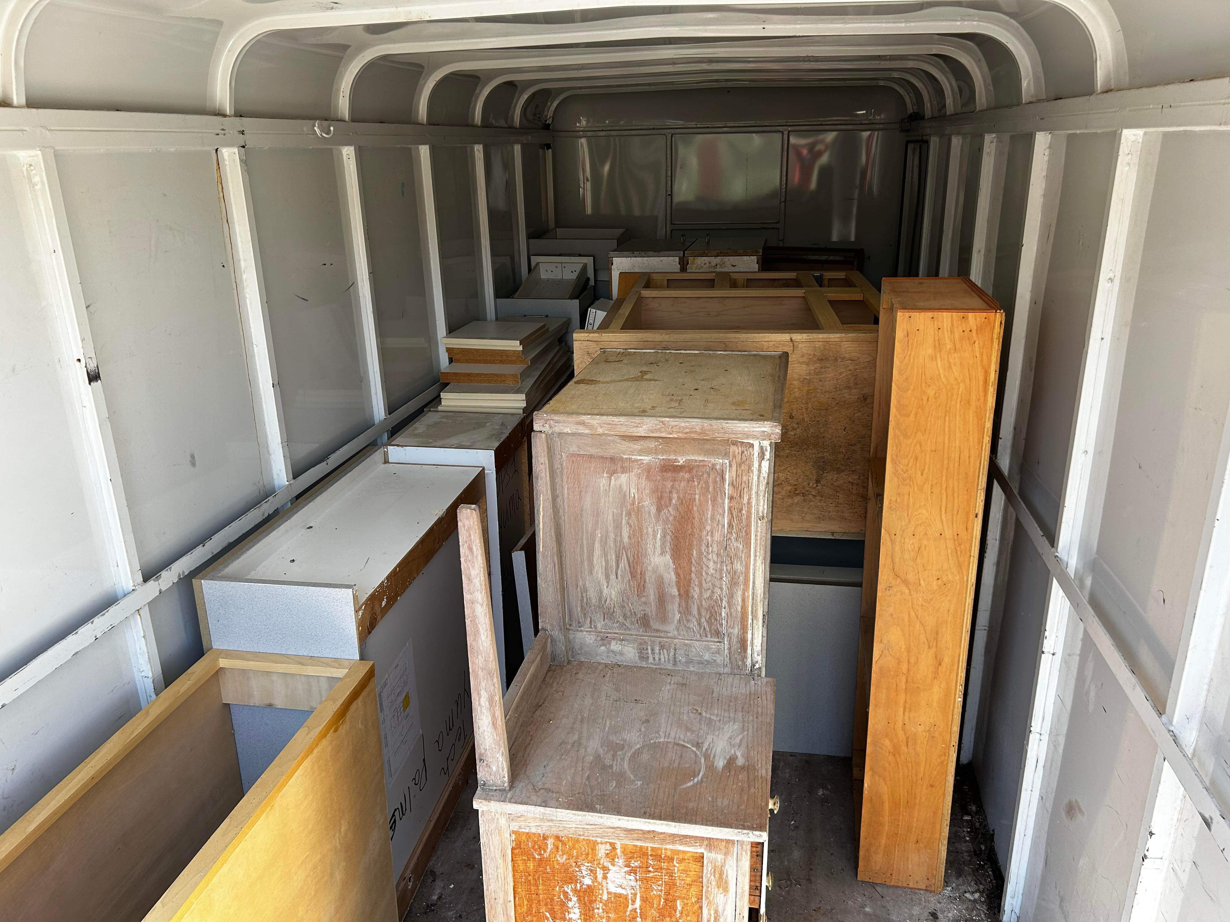 Furniture removal service Dallas Fort Worth loaded trailer
